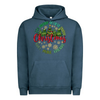Pigment Midnight Navy Christmas Vibes Urban Hoodie - MaliasSmallBusiness
