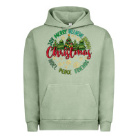 Pigment Oil Green Christmas Vibes Urban Hoodie - MaliasSmallBusiness
