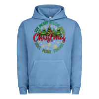 Pigment Pebble Blue Christmas Vibes Urban Hoodie - MaliasSmallBusiness
