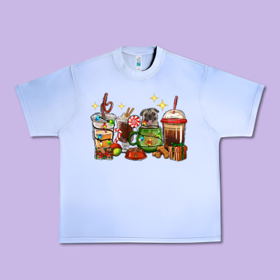 Christmas Coffee Cups With Pug Urban Heavy Tee Designed By Ranaportraitstore