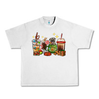 Lunar Rock Christmas coffee cups with Pug Urban Heavy Tee - RanaPortraitStore