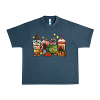 Midnight Navy Christmas coffee cups with Pug Urban Heavy Tee - RanaPortraitStore