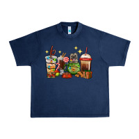 Navy Christmas coffee cups with Pug Urban Heavy Tee - RanaPortraitStore