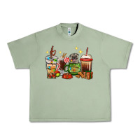 Oil Green Christmas coffee cups with Pug Urban Heavy Tee - RanaPortraitStore