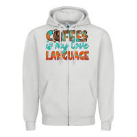 Dove Grey coffee is my love language Zipper Hoodie - HRA Design Shop