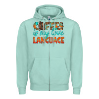Seafoam coffee is my love language Zipper Hoodie - HRA Design Shop