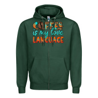 Sports Green coffee is my love language Zipper Hoodie - HRA Design Shop