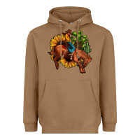 Toasted Coconut rodeo cowboy sunflower cactus Heavyweight Hoodie - JahusDesignShop
