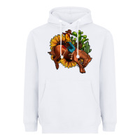 White rodeo cowboy sunflower cactus Heavyweight Hoodie - JahusDesignShop