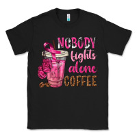 Black Nobody Fights Alone Coffee Classic Tee - texasbilliewilder