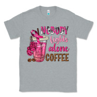 Heather Grey Nobody Fights Alone Coffee Classic Tee - texasbilliewilder