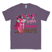 Lavender Nobody Fights Alone Coffee Classic Tee - texasbilliewilder