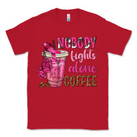 Red Nobody Fights Alone Coffee Classic Tee - texasbilliewilder