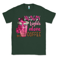 Sports Green Nobody Fights Alone Coffee Classic Tee - texasbilliewilder
