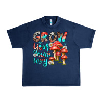 Navy grow your own way Urban Heavy Tee - texasbilliewilder