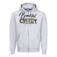 Heather Grey beatiful crazy Zipper Hoodie - SublimationCraftShop