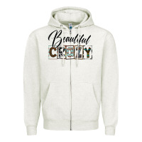 Oatmeal Heather beatiful crazy Zipper Hoodie - SublimationCraftShop