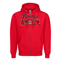 Red beatiful crazy Zipper Hoodie - SublimationCraftShop