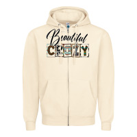 Sandshell beatiful crazy Zipper Hoodie - SublimationCraftShop
