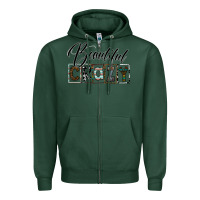 Sports Green beatiful crazy Zipper Hoodie - SublimationCraftShop