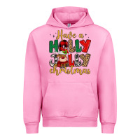 Fuchsia Pink have a holly jolly christmas Urban Hoodie - MaliasSmallBusiness
