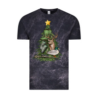Cloud Black hunting christmas tree Vintage Tee - MaliasSmallBusiness
