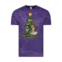 Cloud Purple hunting christmas tree Vintage Tee - MaliasSmallBusiness