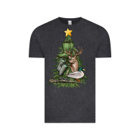 Hunting Christmas Tree Vintage Tee | Teevron