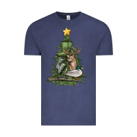 Vintage Denim hunting christmas tree Vintage Tee - MaliasSmallBusiness