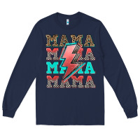 Navy racing mama mama mama Long Sleeve Tee - AdoDesignShop