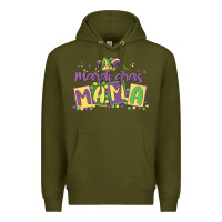 Army Green mardi gras mama Premium Hoodie - MaliasSmallBusiness