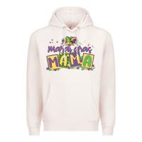 Pale Pink mardi gras mama Premium Hoodie - MaliasSmallBusiness