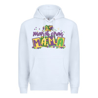 White mardi gras mama Premium Hoodie - MaliasSmallBusiness