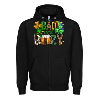 Black Bad and boozy st. patricks day Zipper Hoodie - Neo Western