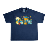 Navy hanukkah coffee cups Urban Heavy Tee - texasbilliewilder