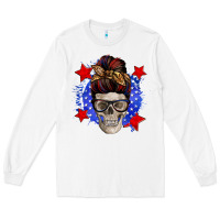White American mom skull Long Sleeve Tee - Zillion Design Studio