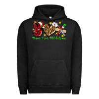 Pigment Black Peace love Phlebotomy Christmas Urban Hoodie - NancyCooperArtShop