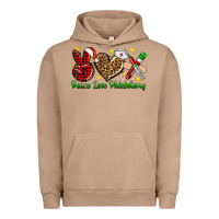Pigment Burro Peace love Phlebotomy Christmas Urban Hoodie - NancyCooperArtShop