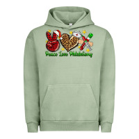 Pigment Oil Green Peace love Phlebotomy Christmas Urban Hoodie - NancyCooperArtShop