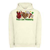 Pigment Pistachio Peace love Phlebotomy Christmas Urban Hoodie - NancyCooperArtShop