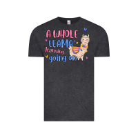 Vintage Black a whole llama learning going on Vintage Tee - MaliasSmallBusiness
