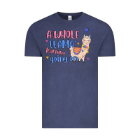 Vintage Denim a whole llama learning going on Vintage Tee - MaliasSmallBusiness