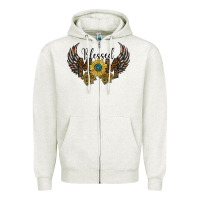 Oatmeal Heather blessed mom Zipper Hoodie - SublimationCraftShop