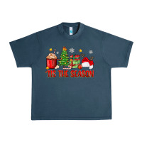 Midnight Navy 'tis the season christmas Urban Heavy Tee - Zillion Design Studio