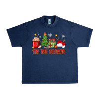 Navy 'tis the season christmas Urban Heavy Tee - Zillion Design Studio