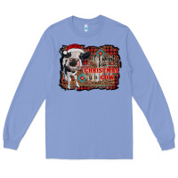 Colony Blue all i want for christmas is a cow aztec Long Sleeve Tee - RanaPortraitStore