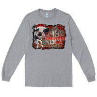 Heather Grey all i want for christmas is a cow aztec Long Sleeve Tee - RanaPortraitStore