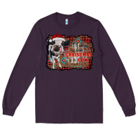Plum all i want for christmas is a cow aztec Long Sleeve Tee - RanaPortraitStore