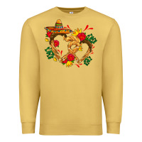 Antique Gold Churros with love and sombrero Premium Sweatshirt - AdoDesignShop