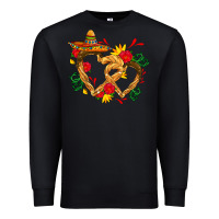 Black Churros with love and sombrero Premium Sweatshirt - AdoDesignShop